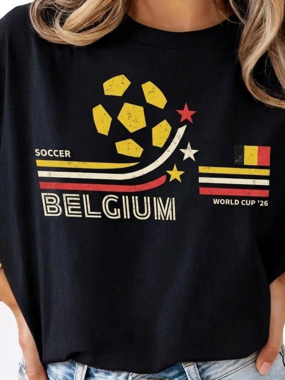 Vintage Belgium Soccer Tee, Retro Football Fan Graphic Shirt